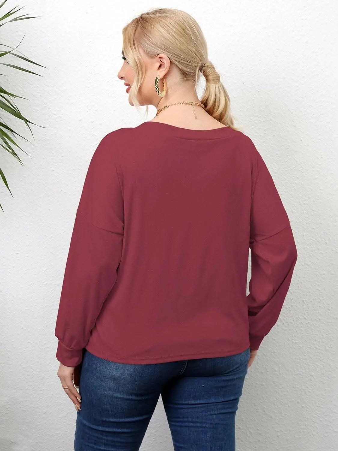 Curvy twist drop shoulder tee - Love Salve